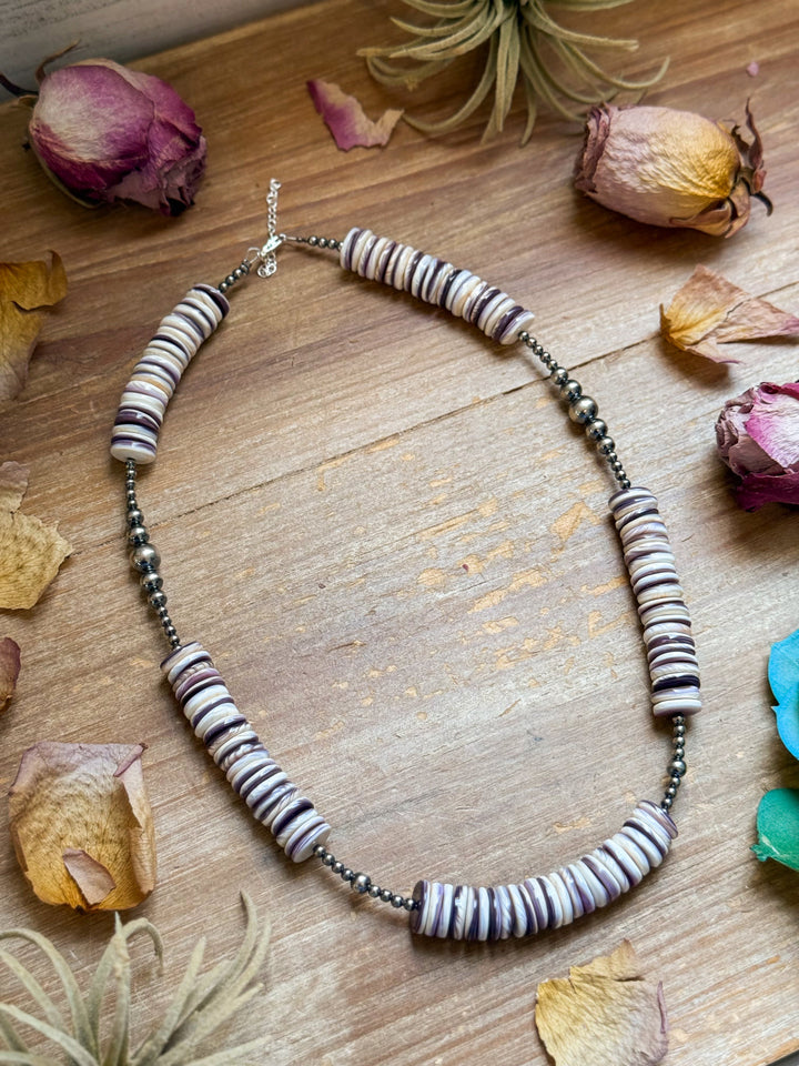 19.5” Wampum Shell Necklace – 3–8mm Sterling Silver Pearls Necklaces Shopify Collective The Bijoux FAB Jewelry The Bijoux FAB Jewelry