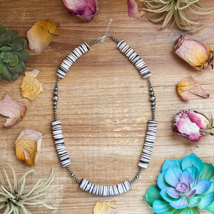 19.5” Wampum Shell Necklace – 3–8mm Sterling Silver Pearls Necklaces Shopify Collective The Bijoux FAB Jewelry The Bijoux FAB Jewelry