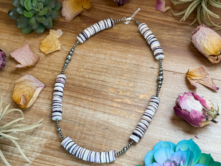 19.5” Wampum Shell Necklace – 3–8mm Sterling Silver Pearls Necklaces Shopify Collective The Bijoux FAB Jewelry The Bijoux FAB Jewelry