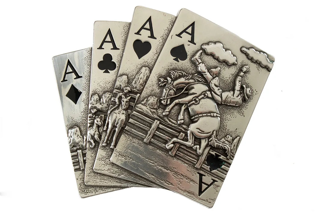 Blazing Roxx Ladies Aces Western Belt Buckle 37946