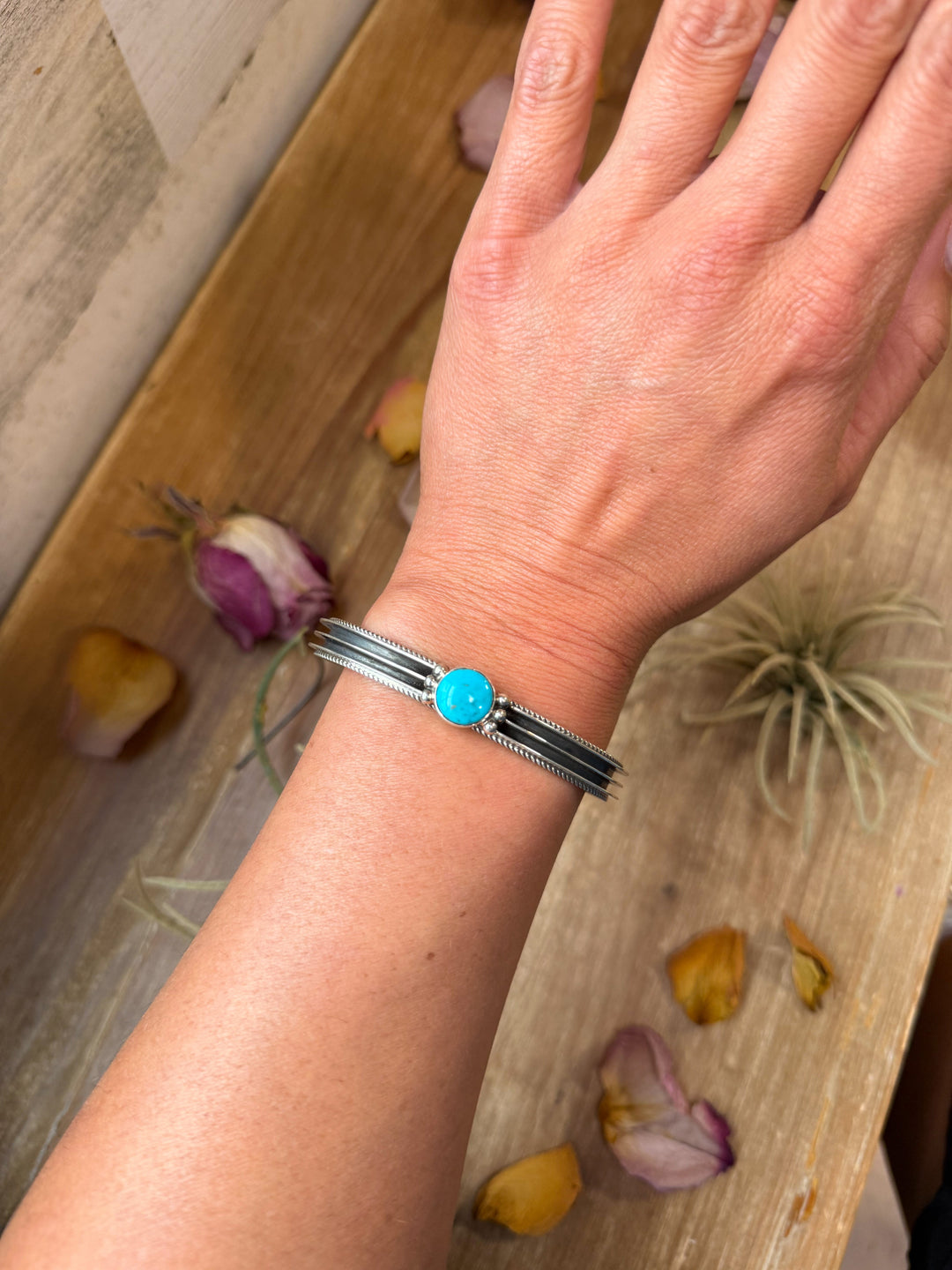 Sterling Silver Turquoise Cuff Bracelet cuff Shopify Collective The Bijoux FAB Jewelry The Bijoux FAB Jewelry