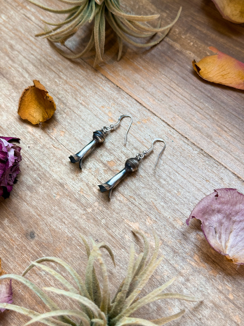 Sterling Silver Medium Blossom Dangle Earrings Earrings Shopify Collective The Bijoux FAB Jewelry The Bijoux FAB Jewelry