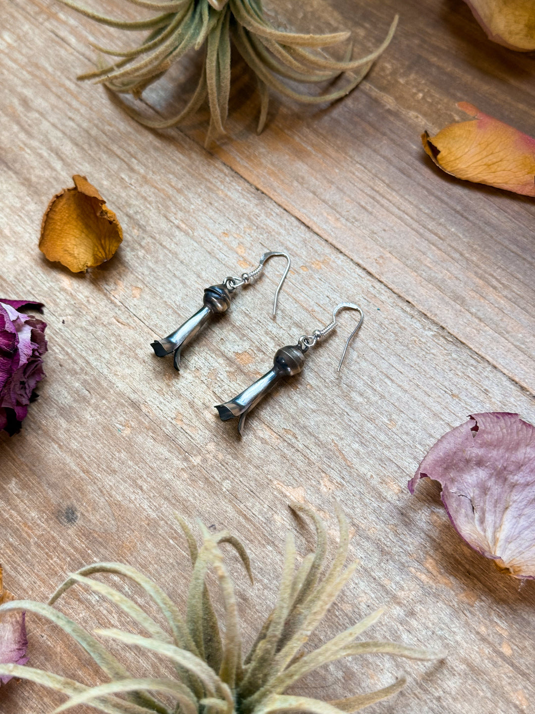 Sterling Silver Medium Blossom Dangle Earrings Earrings Shopify Collective The Bijoux FAB Jewelry The Bijoux FAB Jewelry
