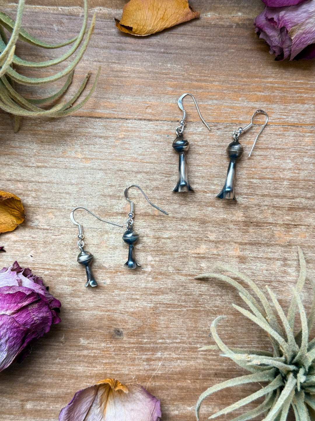 Sterling Silver Mini Blossom Dangle Earrings Earrings Shopify Collective The Bijoux FAB Jewelry The Bijoux FAB Jewelry