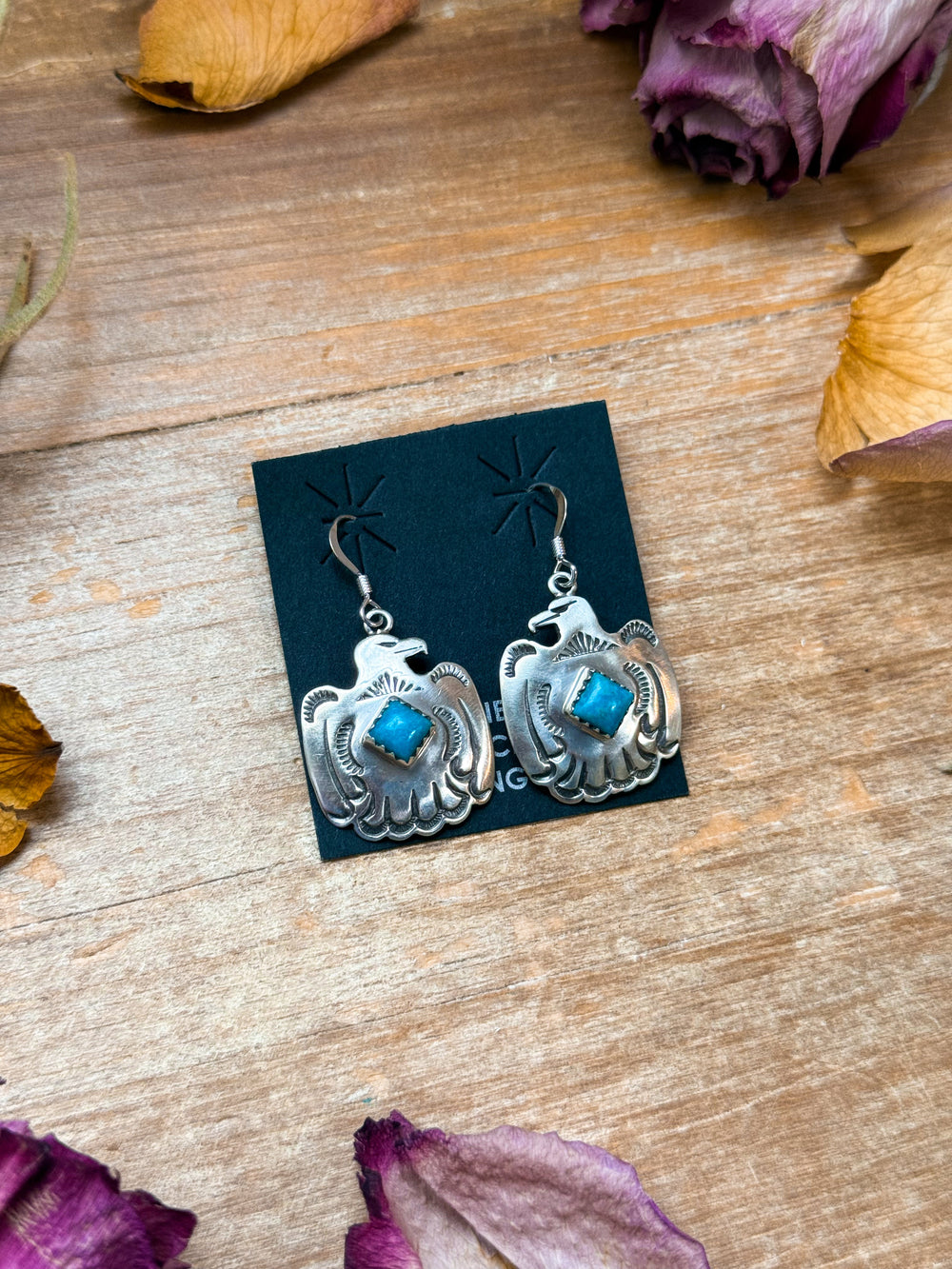 Sterling Silver Eagle Dangle Earrings with Turquoise Earrings Shopify Collective The Bijoux FAB Jewelry The Bijoux FAB Jewelry