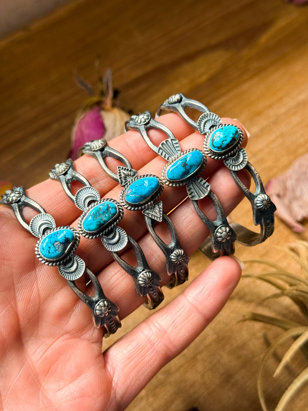 Sterling Silver Kingman Turquoise Cuff Bracelet – Native Made by K. Billah cuff Shopify Collective The Bijoux FAB Jewelry The Bijoux FAB Jewelry