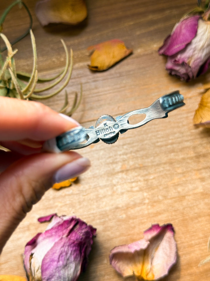 Sterling Silver Kingman Turquoise Cuff Bracelet – Native Made by K. Billah cuff Shopify Collective The Bijoux FAB Jewelry The Bijoux FAB Jewelry