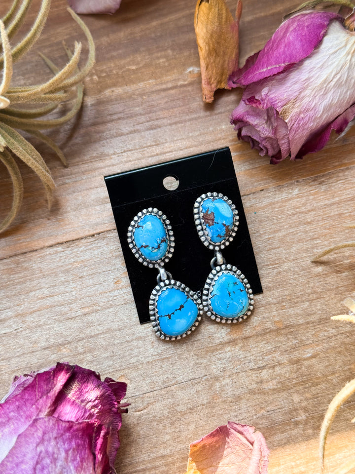 Sterling Silver Golden Hill Turquoise Dangle Earrings Earrings Shopify Collective The Bijoux FAB Jewelry The Bijoux FAB Jewelry