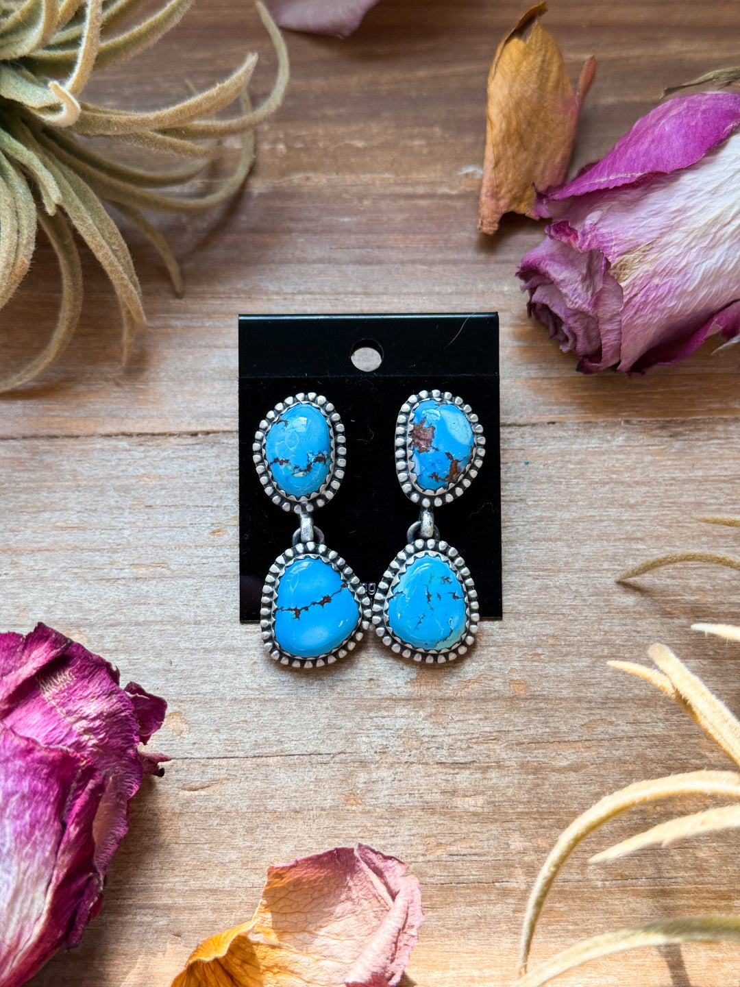Sterling Silver Golden Hill Turquoise Dangle Earrings Earrings Shopify Collective The Bijoux FAB Jewelry The Bijoux FAB Jewelry