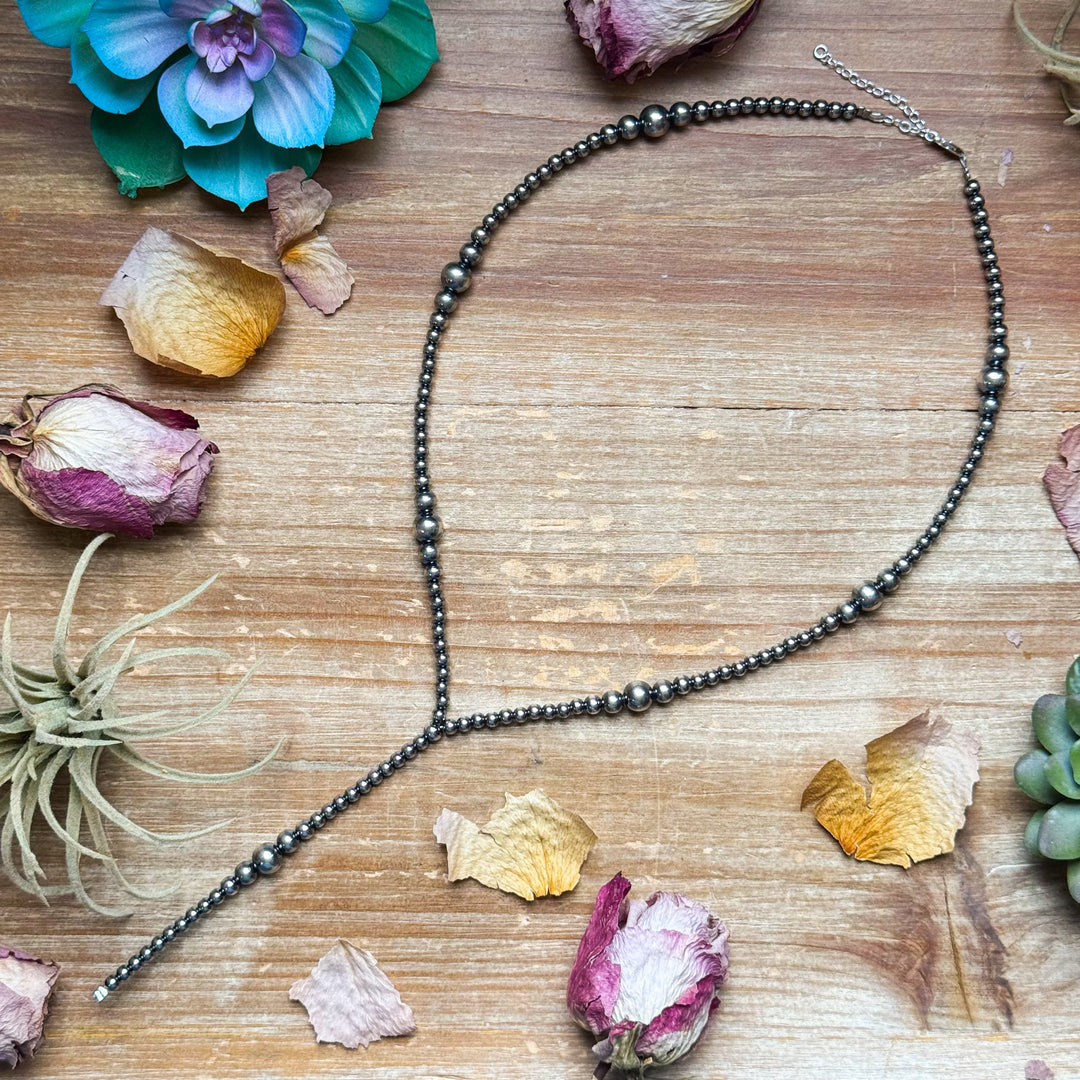 Lariat graduated sterling silver pearl necklaces Shopify Collective The Bijoux FAB Jewelry The Bijoux FAB Jewelry