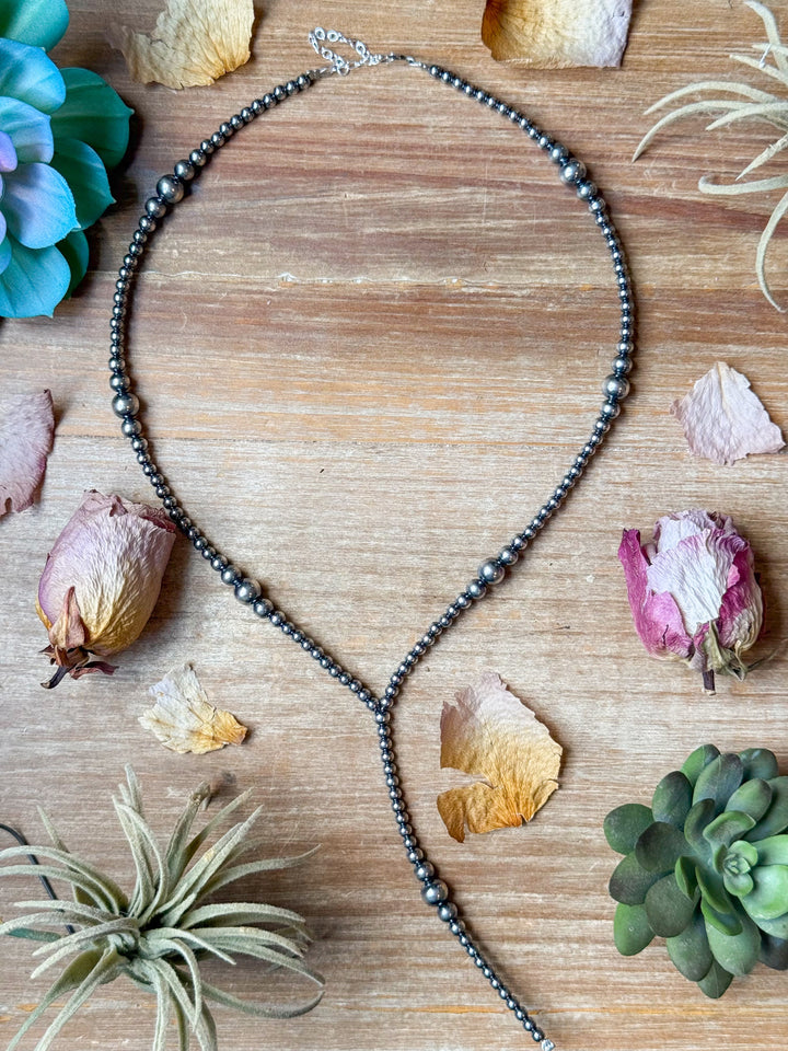 Lariat graduated sterling silver pearl necklaces Shopify Collective The Bijoux FAB Jewelry The Bijoux FAB Jewelry