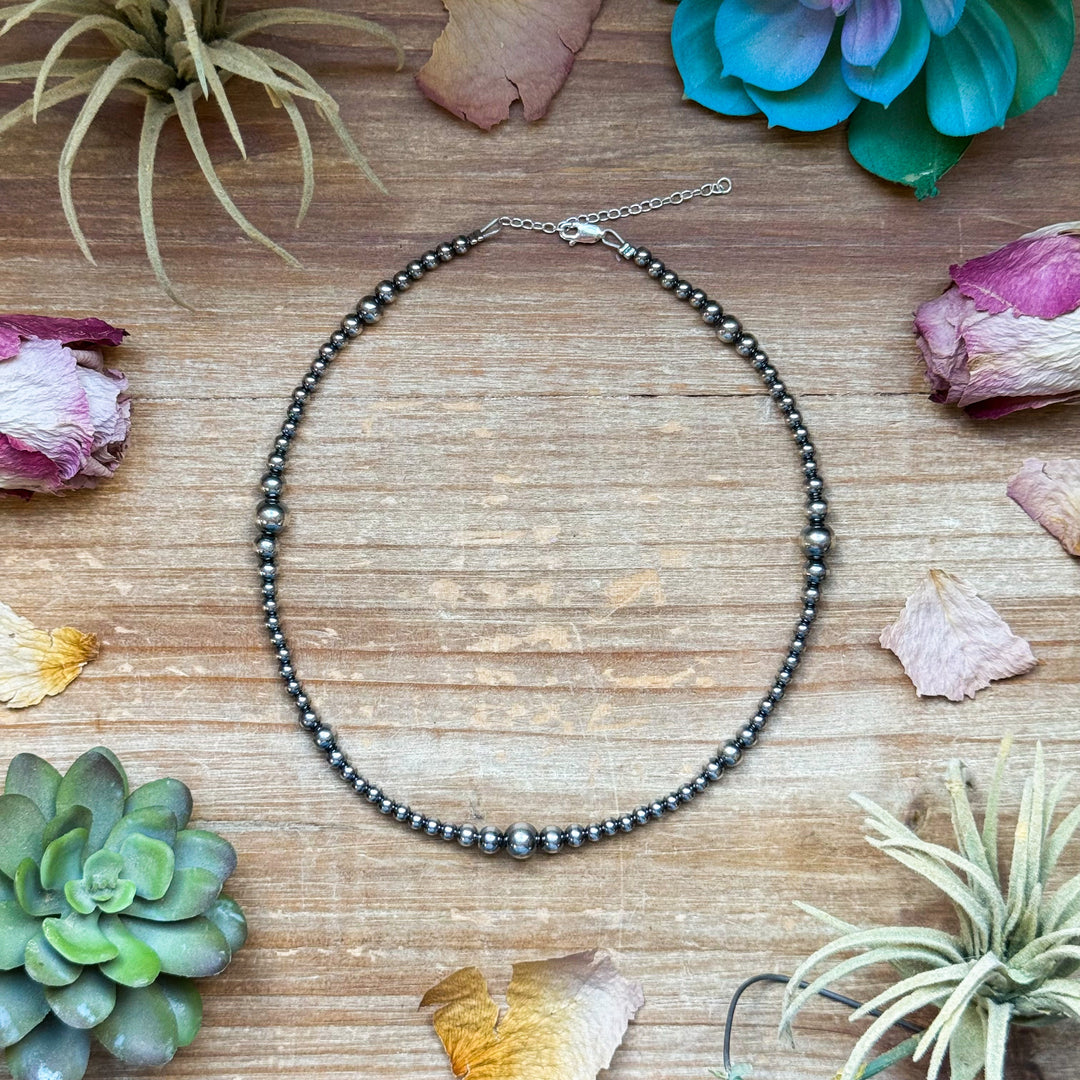 Graduated Sterling Silver pearls choker necklace Necklaces Shopify Collective The Bijoux FAB Jewelry The Bijoux FAB Jewelry
