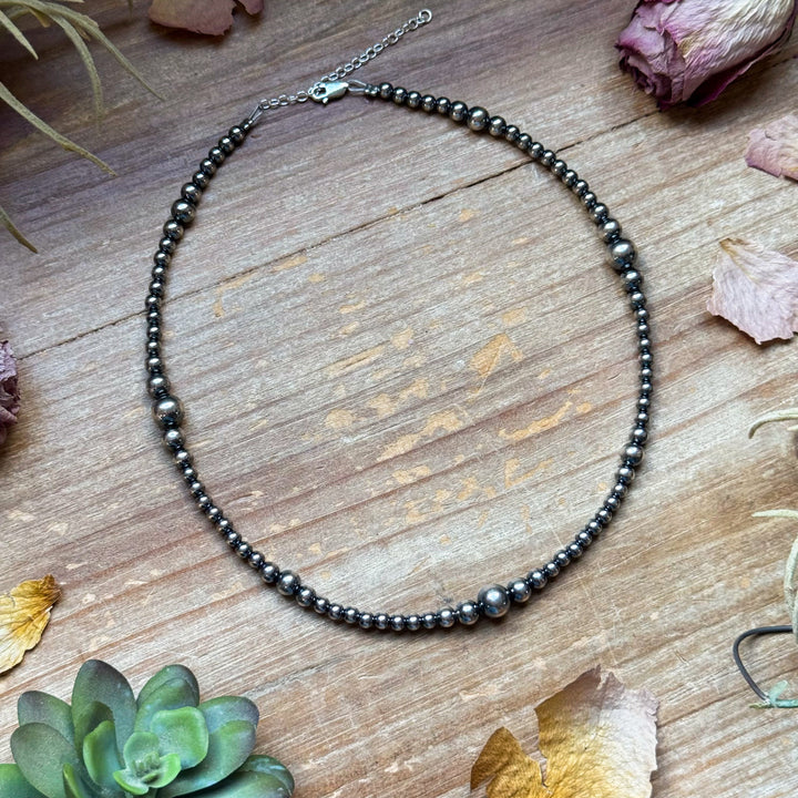 Graduated Sterling Silver pearls choker necklace Necklaces Shopify Collective The Bijoux FAB Jewelry The Bijoux FAB Jewelry