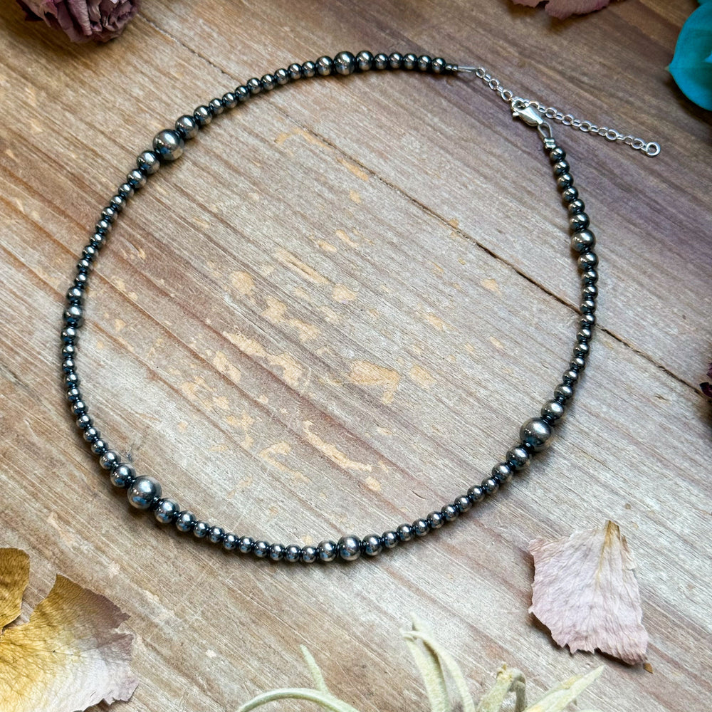 Graduated Sterling Silver pearls choker necklace Necklaces Shopify Collective The Bijoux FAB Jewelry The Bijoux FAB Jewelry