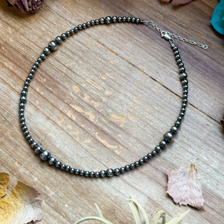 Graduated Sterling Silver pearls choker necklace Necklaces Shopify Collective The Bijoux FAB Jewelry The Bijoux FAB Jewelry