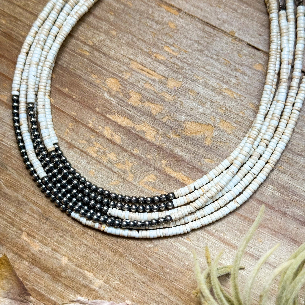 3 mm Sterling Silver Pearls choker on white 3mm magnesite Necklaces Shopify Collective The Bijoux FAB Jewelry The Bijoux FAB Jewelry