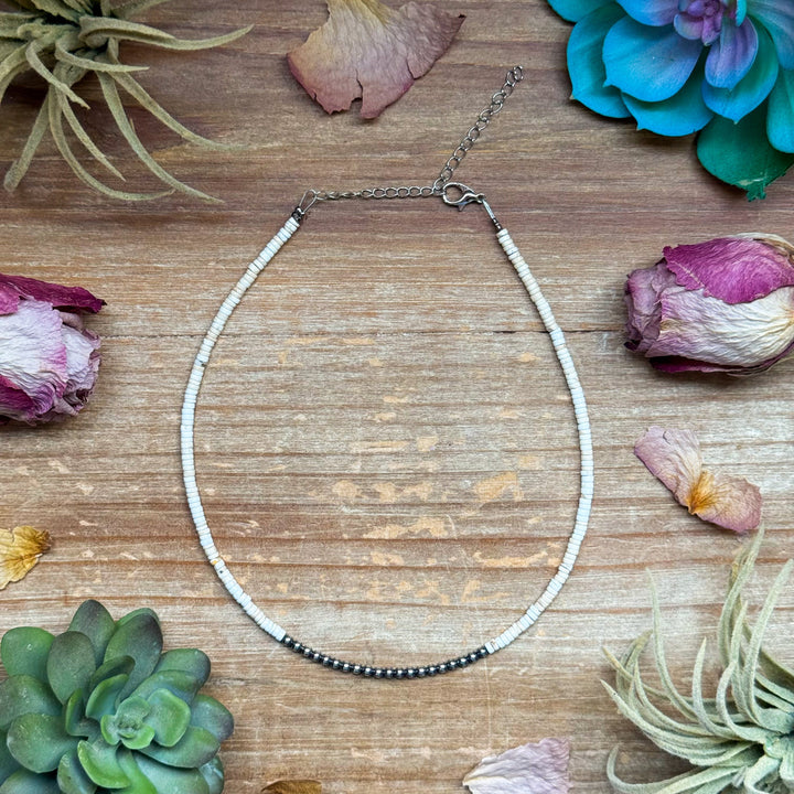 3 mm Sterling Silver Pearls choker on white 3mm magnesite Necklaces Shopify Collective The Bijoux FAB Jewelry The Bijoux FAB Jewelry