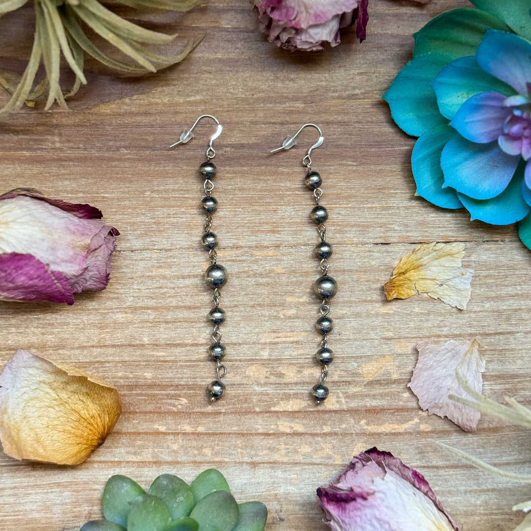 All Sterling Silver Pearls earrings dangle simple on needle Earrings Shopify Collective The Bijoux FAB Jewelry The Bijoux FAB Jewelry