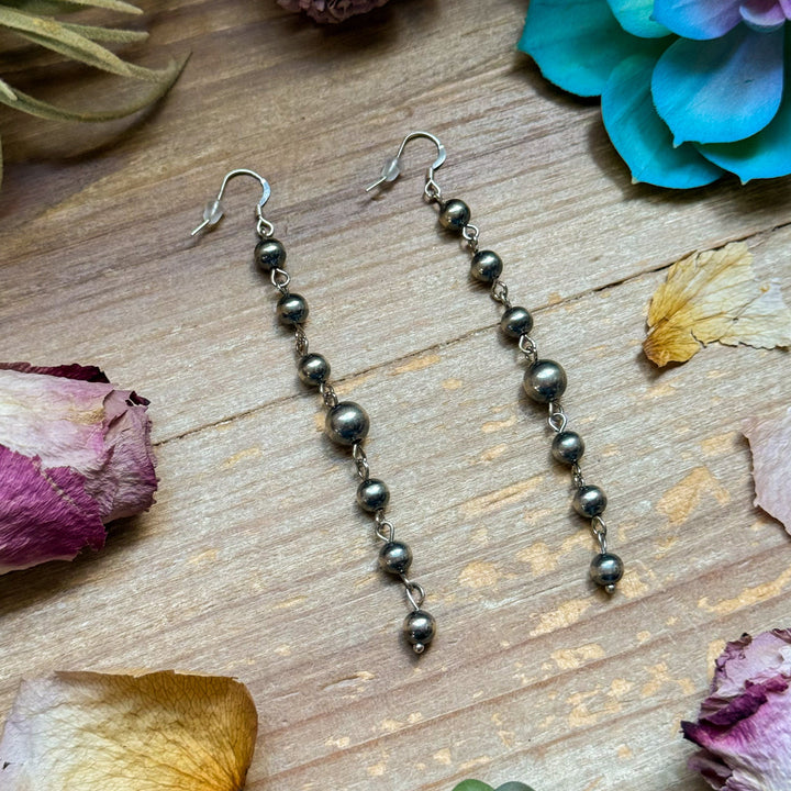 All Sterling Silver Pearls earrings dangle simple on needle Earrings Shopify Collective The Bijoux FAB Jewelry The Bijoux FAB Jewelry