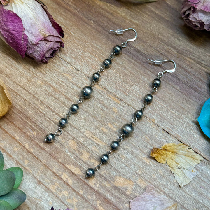 All Sterling Silver Pearls earrings dangle simple on needle Earrings Shopify Collective The Bijoux FAB Jewelry The Bijoux FAB Jewelry