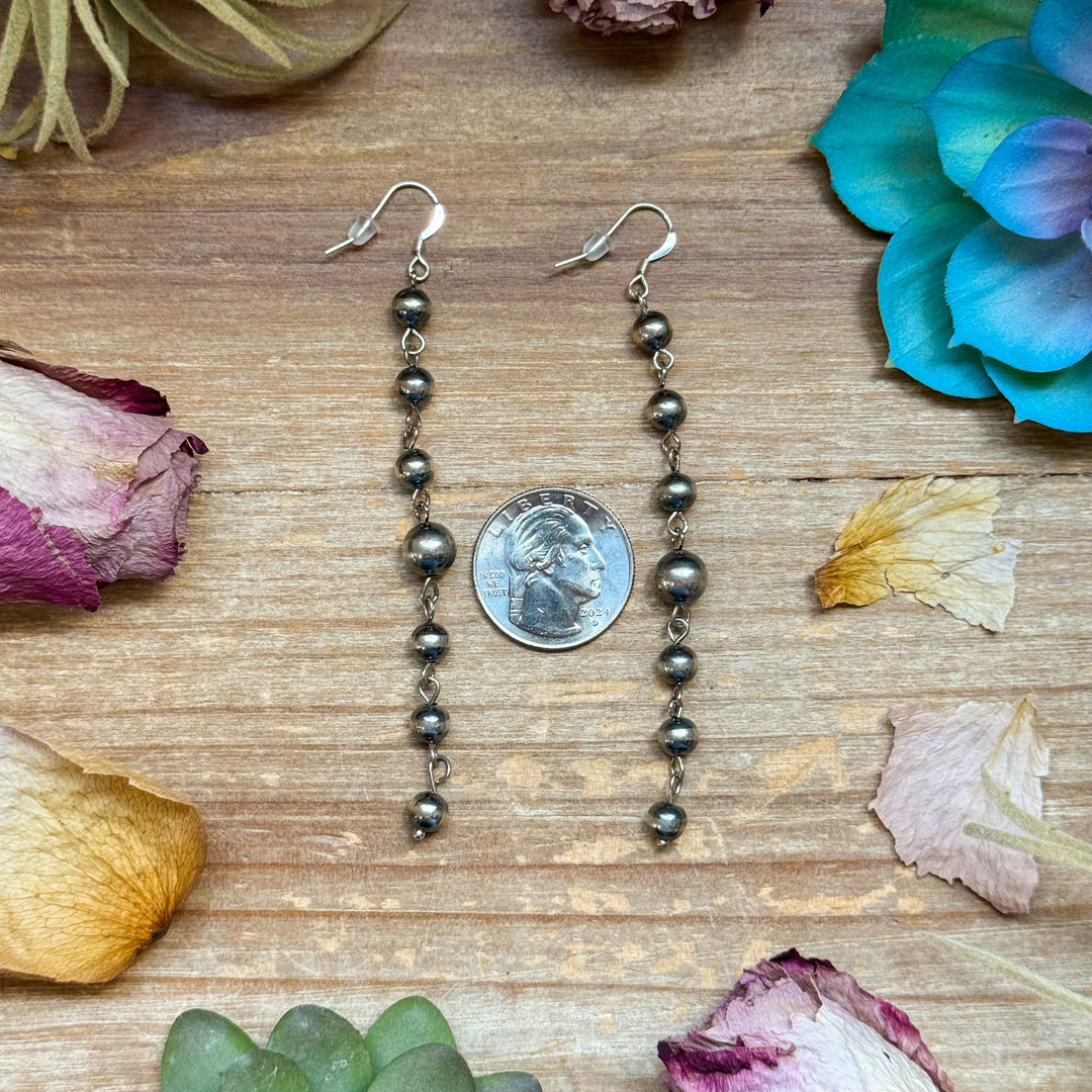 All Sterling Silver Pearls earrings dangle simple on needle Earrings Shopify Collective The Bijoux FAB Jewelry The Bijoux FAB Jewelry