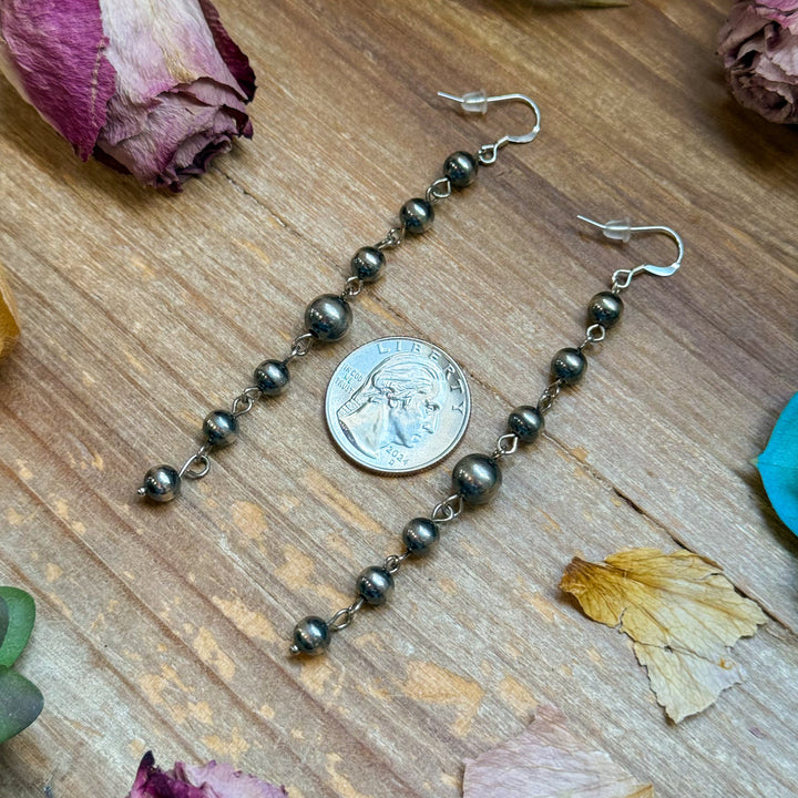 All Sterling Silver Pearls earrings dangle simple on needle Earrings Shopify Collective The Bijoux FAB Jewelry The Bijoux FAB Jewelry