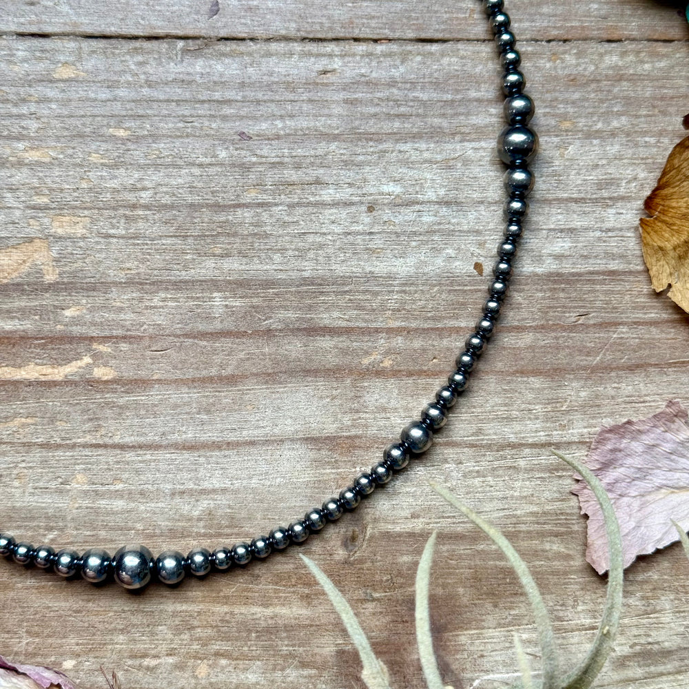 18 inch Sterling Silver Pearls Graduated Pearl Necklace Necklaces Shopify Collective The Bijoux FAB Jewelry The Bijoux FAB Jewelry