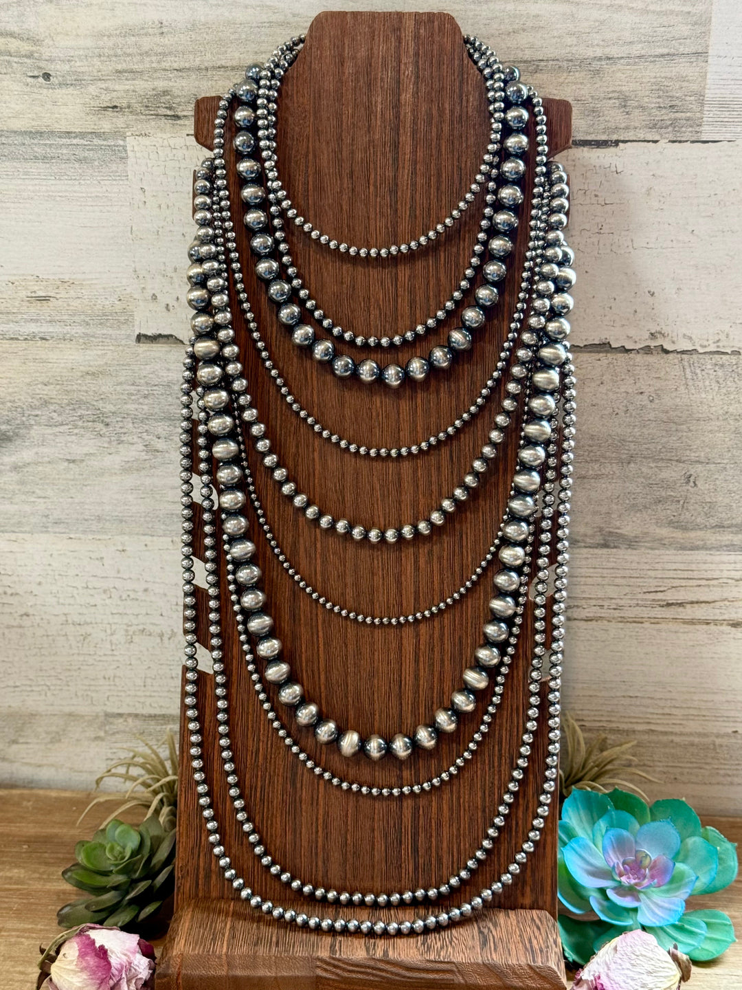 NEW! Build your own Sterling Silver Pearls Necklace 3-4-5-6-8-10-12-14 mm Necklaces Shopify Collective The Bijoux FAB Jewelry The Bijoux FAB Jewelry