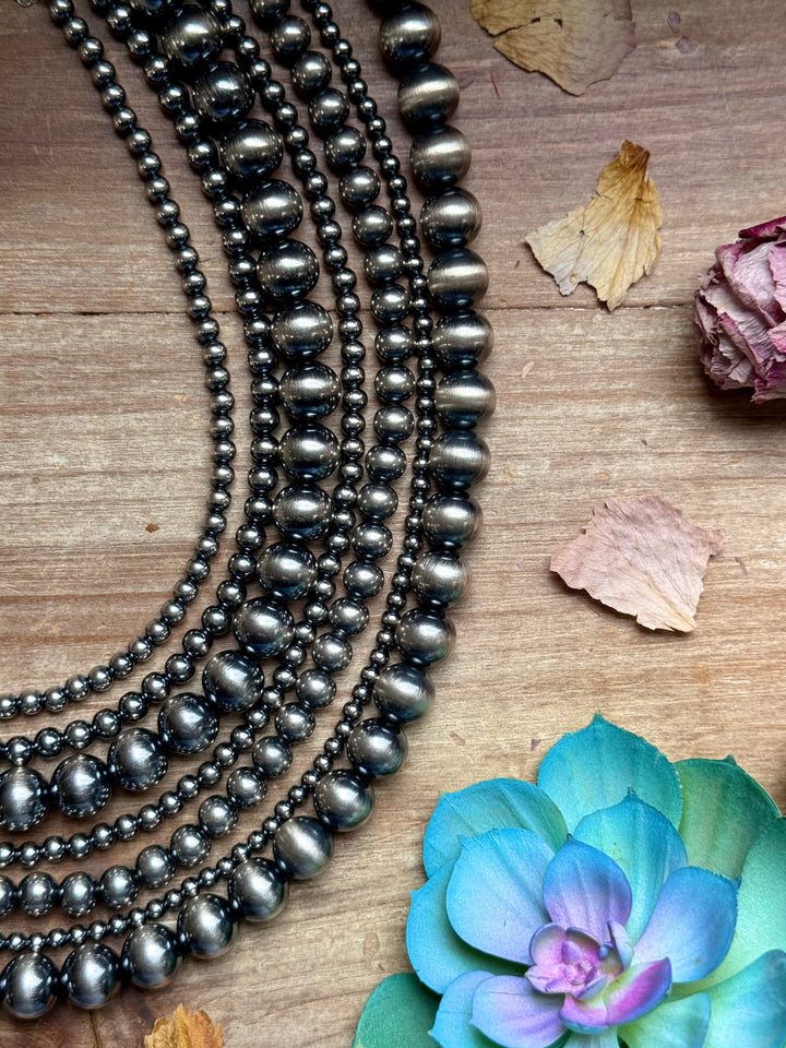NEW! Build your own Sterling Silver Pearls Necklace 3-4-5-6-8-10-12-14 mm Necklaces Shopify Collective The Bijoux FAB Jewelry The Bijoux FAB Jewelry