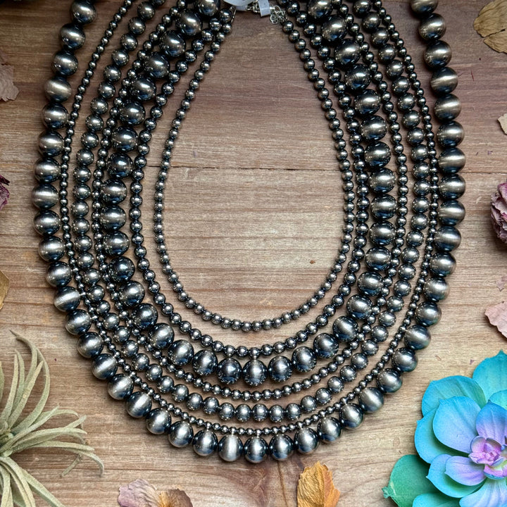 NEW! Build your own Sterling Silver Pearls Necklace 3-4-5-6-8-10-12-14 mm Necklaces Shopify Collective The Bijoux FAB Jewelry The Bijoux FAB Jewelry