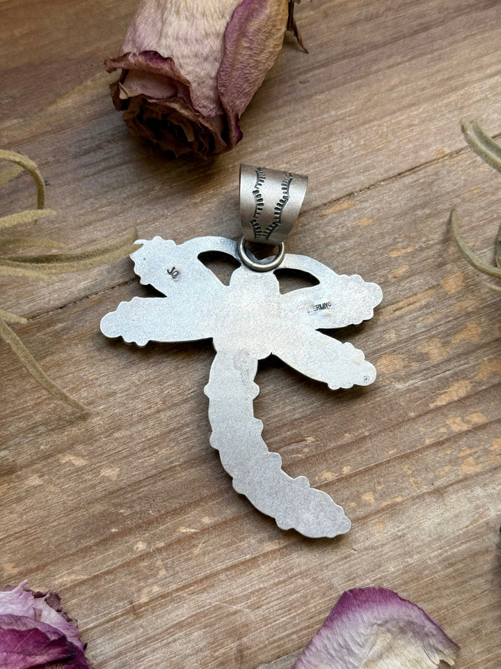 Sterling Silver Orange Spiny Oyster Dragonfly Pendant – Fits Up to 15 mm Beads – Artist Shay Pfeiffer Pendant Shopify Collective The Bijoux FAB Jewelry The Bijoux FAB Jewelry