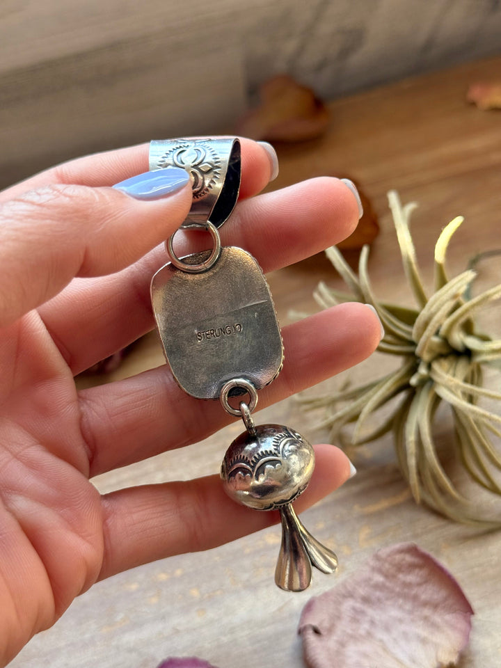 Sterling Silver Blue Dream Turquoise Blossom Pendant – Handmade by Artist Jason Ogg Pendant Shopify Collective The Bijoux FAB Jewelry The Bijoux FAB Jewelry