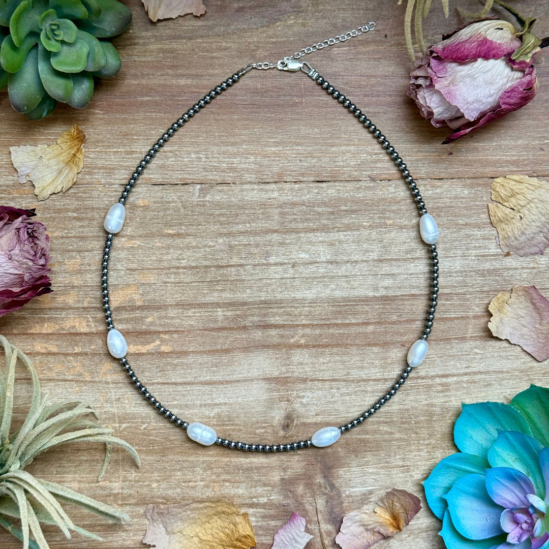 16” Freshwater Pearl Necklace – Sterling Silver Necklaces Shopify Collective The Bijoux FAB Jewelry The Bijoux FAB Jewelry