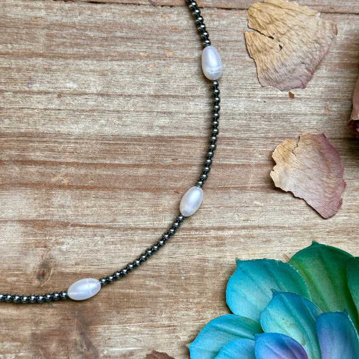 16” Freshwater Pearl Necklace – Sterling Silver Necklaces Shopify Collective The Bijoux FAB Jewelry The Bijoux FAB Jewelry