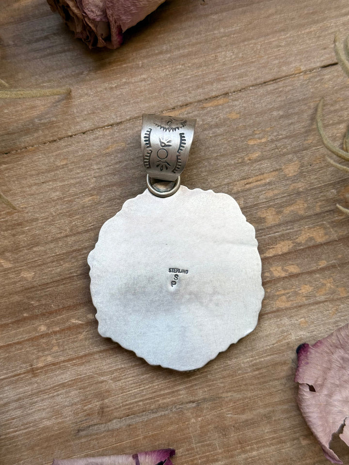 Sterling Silver Sonoran Mountain Turquoise Cluster Pendant – Fits Up to 15mm Beads – Artist Shay Pfeiffer Pendant Shopify Collective The Bijoux FAB Jewelry The Bijoux FAB Jewelry