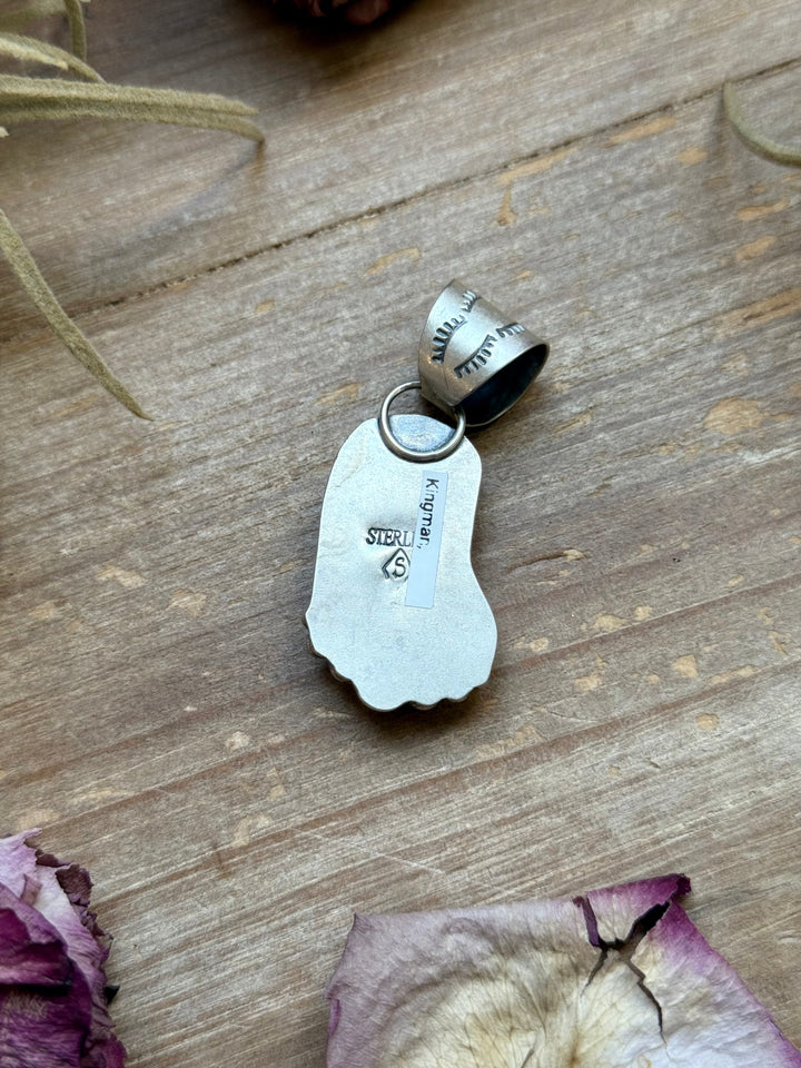 Sterling Silver Kingman Turquoise Cowboy Boot Pendant – Handmade by Artist Shay Pfeiffer Pendant Shopify Collective The Bijoux FAB Jewelry The Bijoux FAB Jewelry