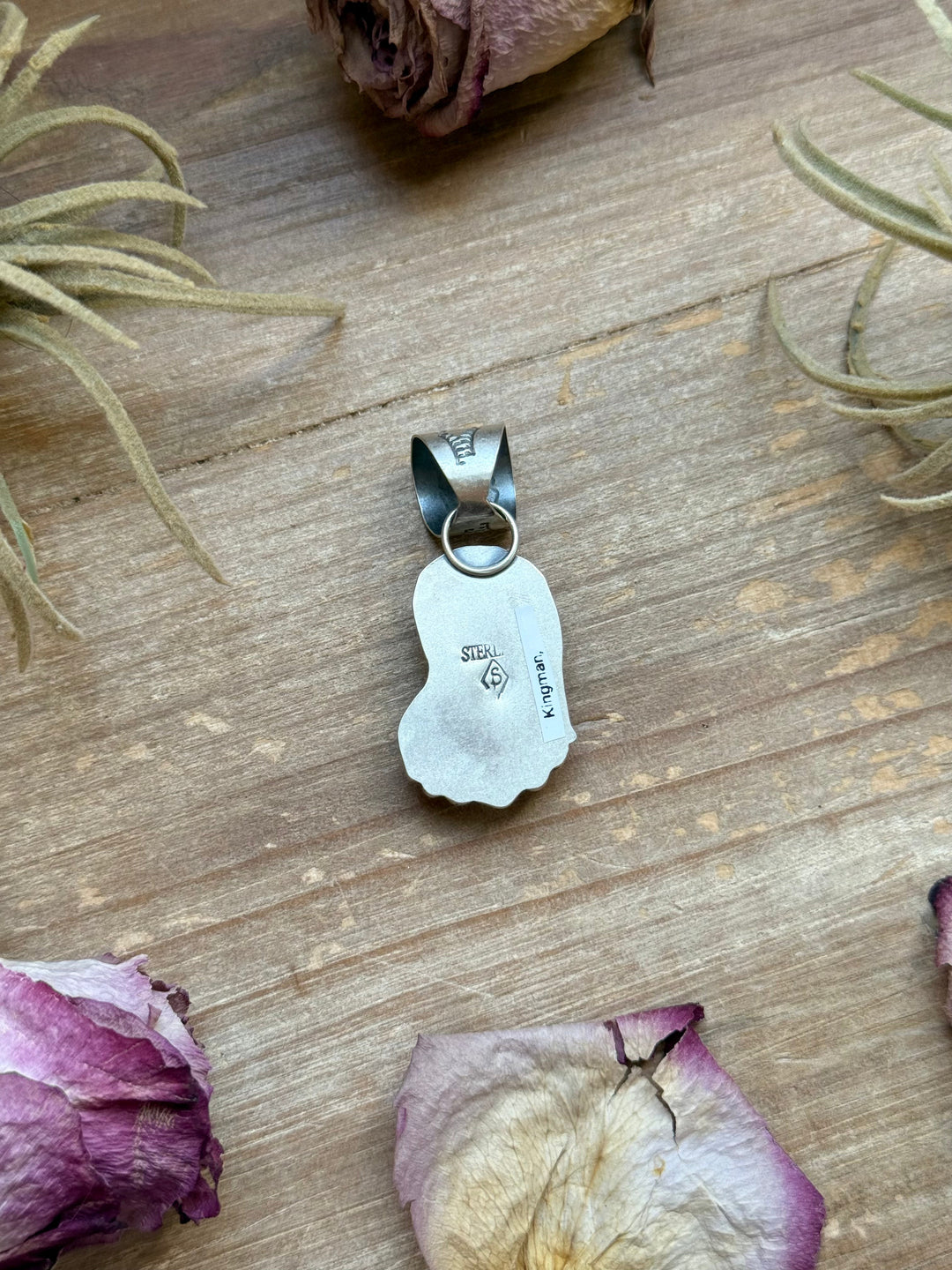 Sterling Silver Kingman Turquoise Cowboy Boot Pendant – Handmade by Artist Shay Pfeiffer Pendant Shopify Collective The Bijoux FAB Jewelry The Bijoux FAB Jewelry
