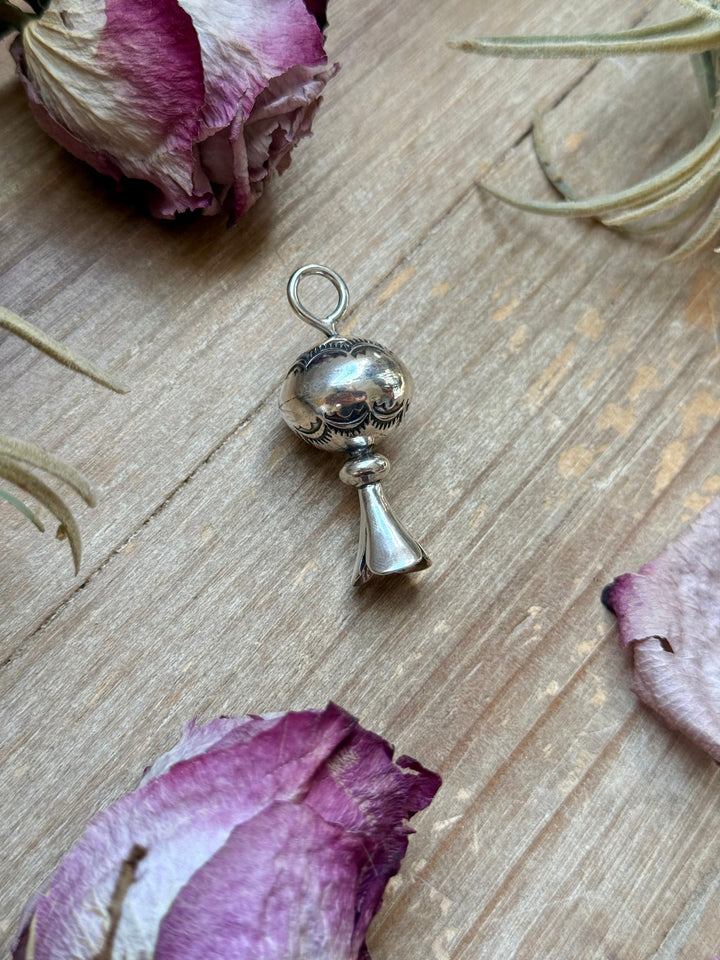 Sterling Silver Fancy Sun Ray Blossom Pendant – Hand Milled by Jason Ogg Pendant Shopify Collective The Bijoux FAB Jewelry The Bijoux FAB Jewelry