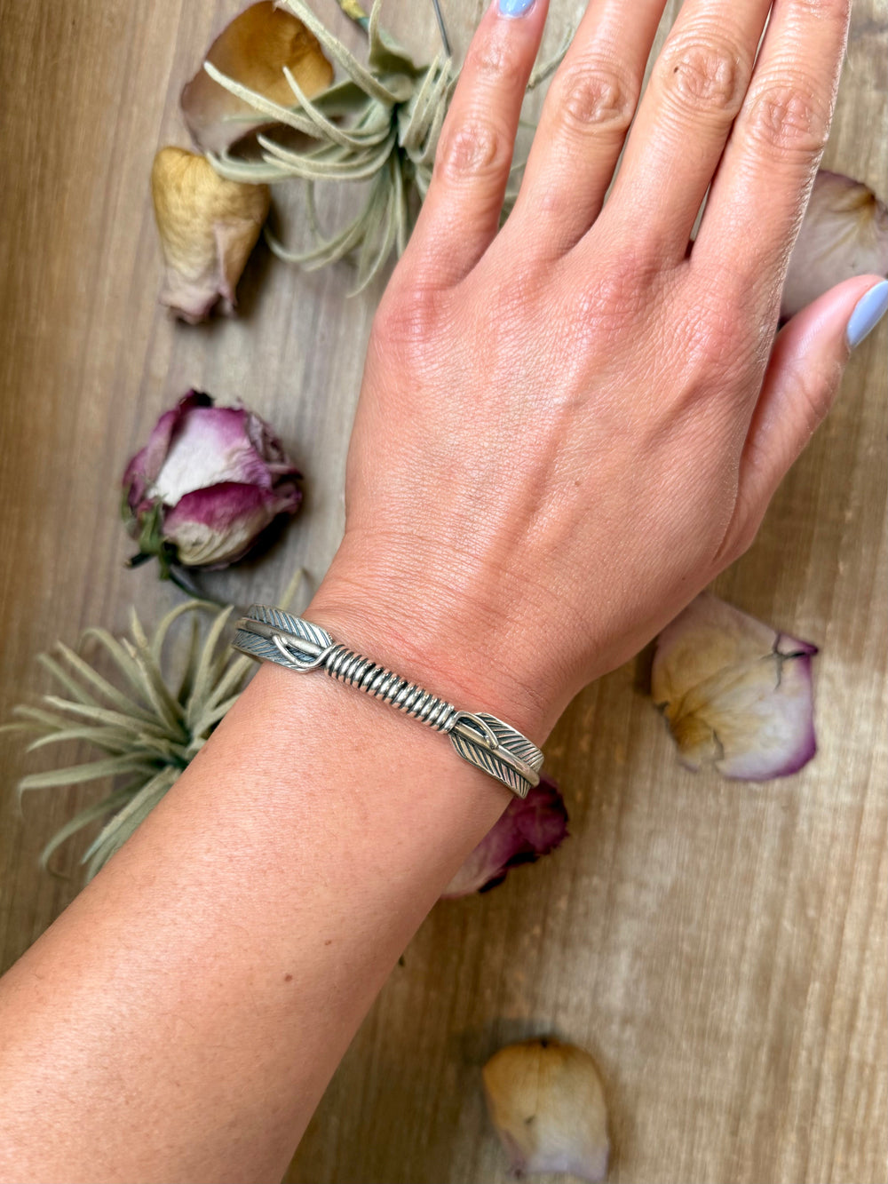 Sterling Silver Hudson Feather Cuff – Fits 7.5” Wrist – Handmade by Artist Jason Ogg Bracelets Shopify Collective The Bijoux FAB Jewelry The Bijoux FAB Jewelry