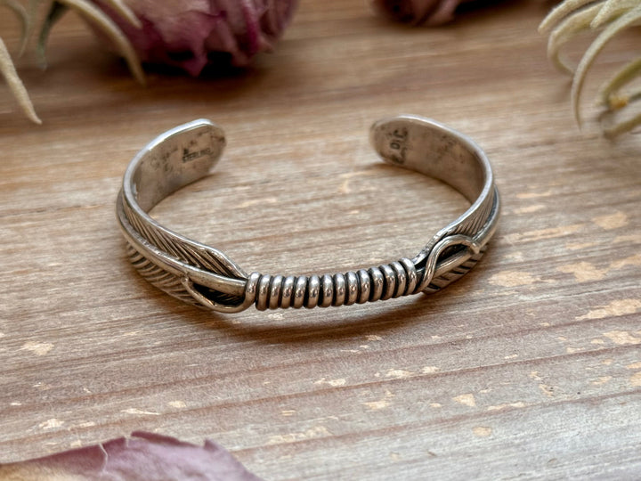 Sterling Silver Hudson Feather Cuff – Fits 6” Wrist – Handmade by Artist Jason Ogg cuff Shopify Collective The Bijoux FAB Jewelry The Bijoux FAB Jewelry