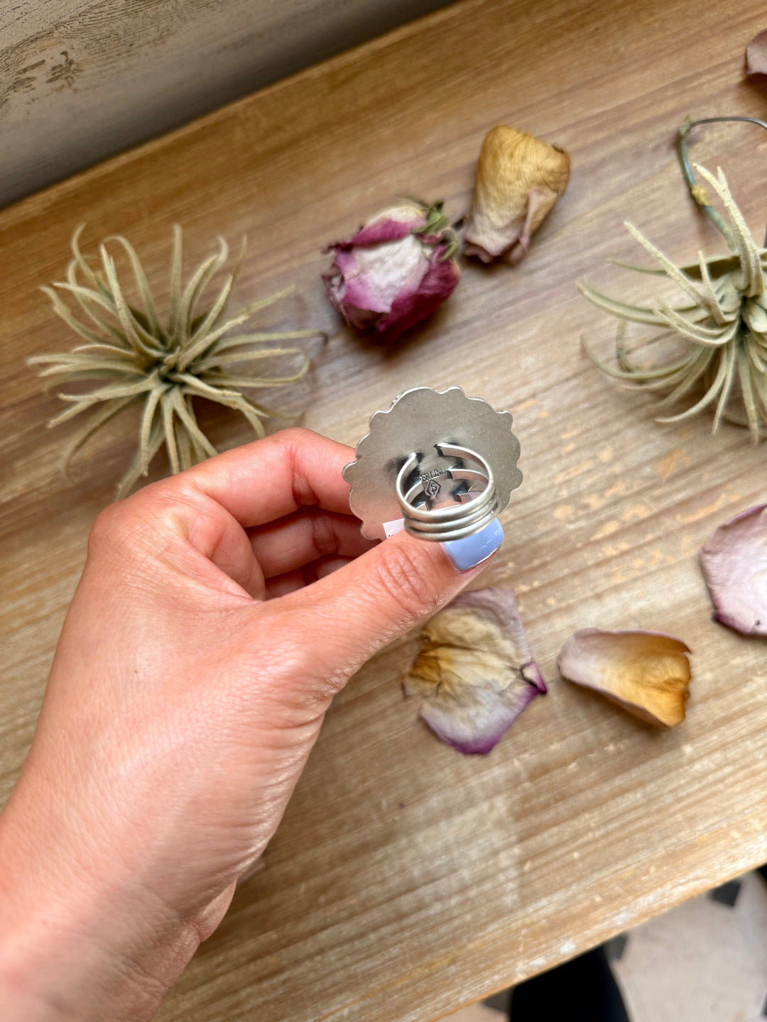 Sterling Silver Orange Spiny Oyster Cluster Ring – Size 9 – Artist Shay Pfeiffer Ring Shopify Collective The Bijoux FAB Jewelry The Bijoux FAB Jewelry
