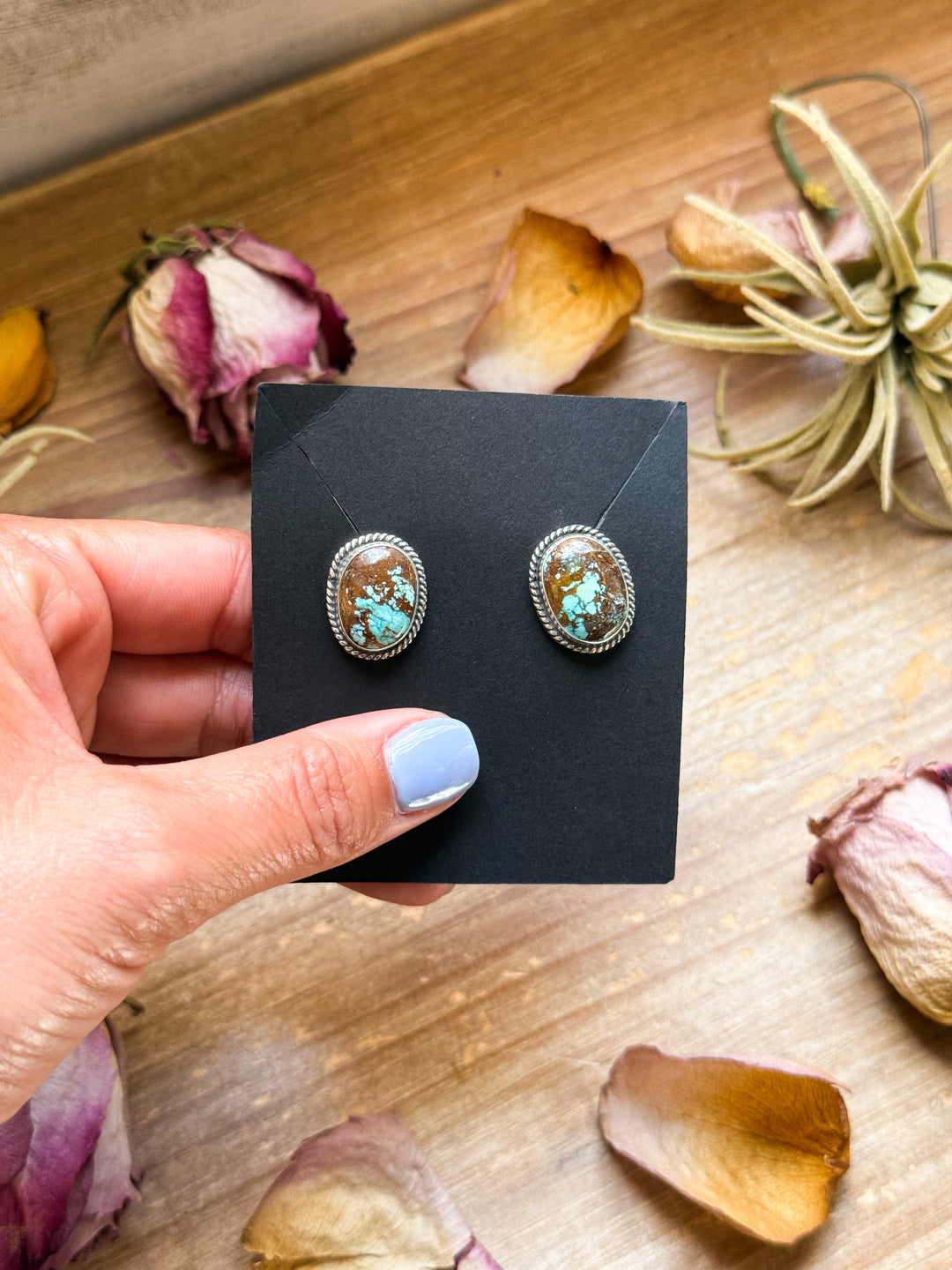 Sterling Silver Rising Phoenix Turquoise Stud Earrings – Handmade by Artist Jason Ogg Earrings Shopify Collective The Bijoux FAB Jewelry The Bijoux FAB Jewelry