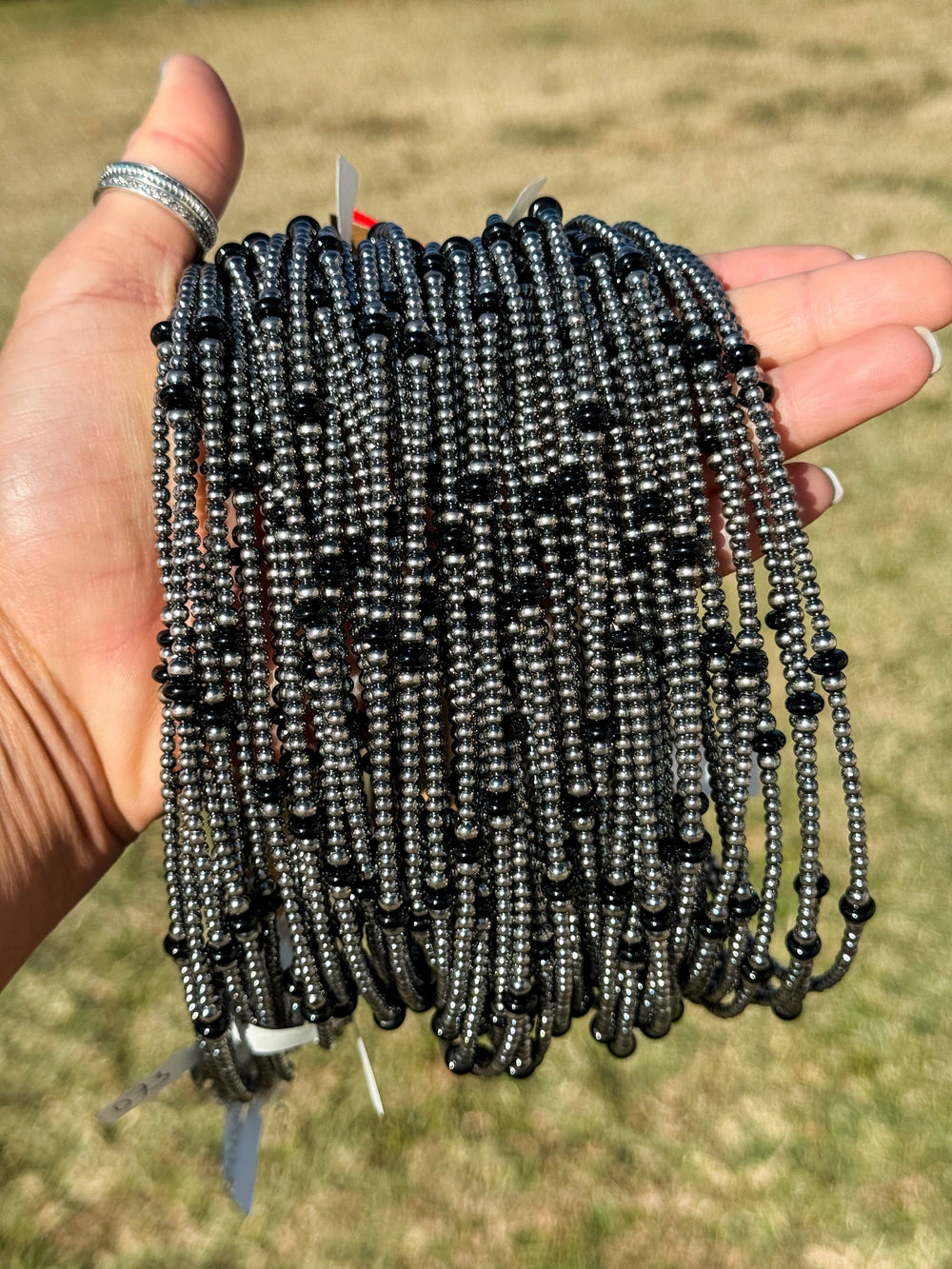 Sterling Silver Pearl & Black Onyx Necklace – 15” Choker Shopify Collective The Bijoux FAB Jewelry The Bijoux FAB Jewelry