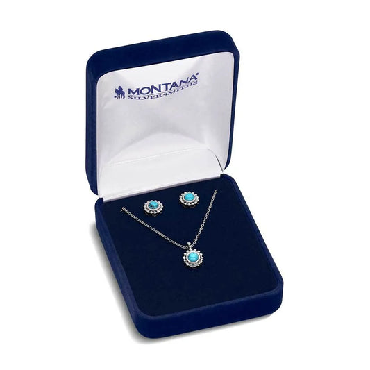 Blue Waters Turquoise Jewelry Set JS5954 Jewelry Set Montana Silversmiths
