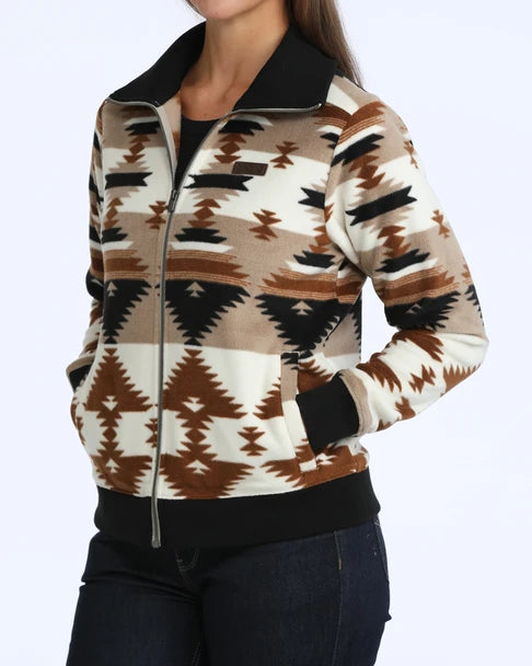 CINCH KHAKI FULL ZIP AZTEC PRINT - LADIES JACKET - MAJ9919003