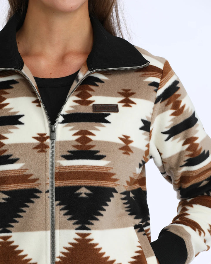CINCH KHAKI FULL ZIP AZTEC PRINT - LADIES JACKET - MAJ9919003