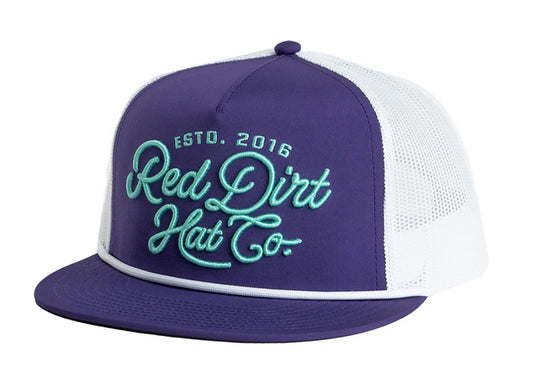 RED DIRT LARIAT PURPLE WHITE 5 PANEL - HATS CAP RDHC-522 Cap Red Dirt