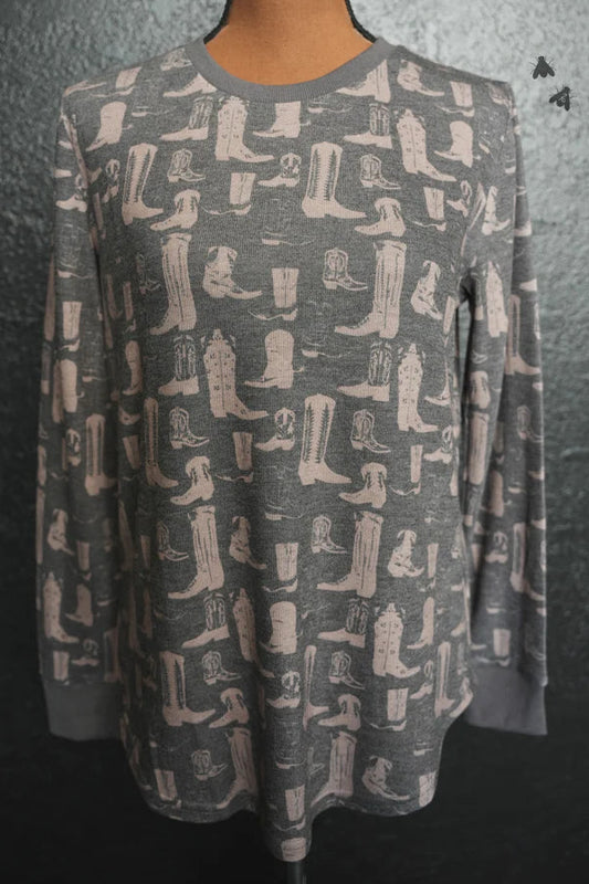 Loungy Lariat Top Boot Scoot Shirt 2 Fly