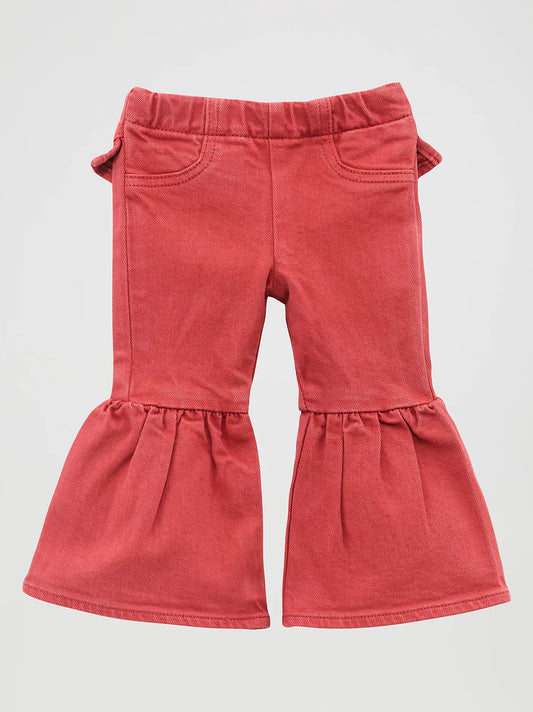 Little Girl's Vibrant Ruffle Leg Flare Jean 112371942