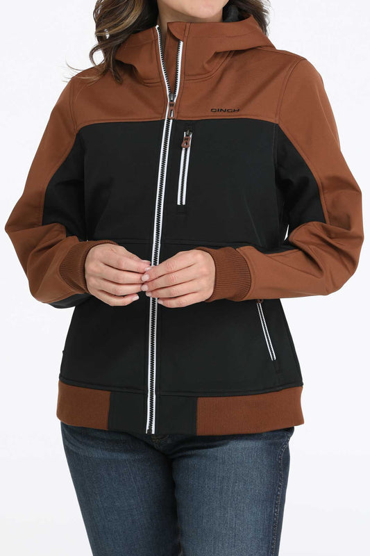Cinch Women's Bonded Hoodie Jacket - Black/Brown